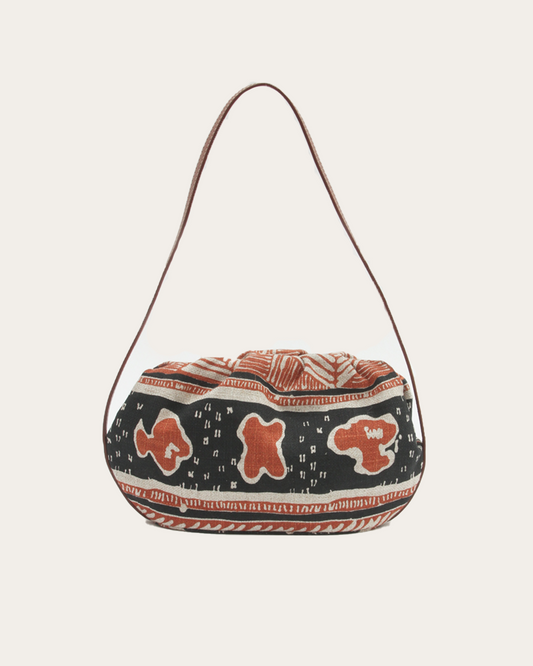 Sonny Bag Linen Print Brown