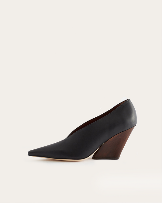 Angled Pumps Nappa Leather Black