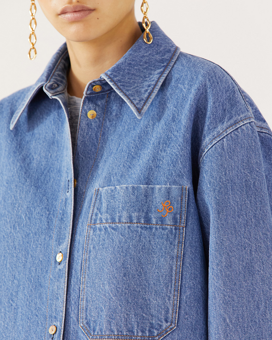 Caprice Shirt Organic Cotton Denim Indigo