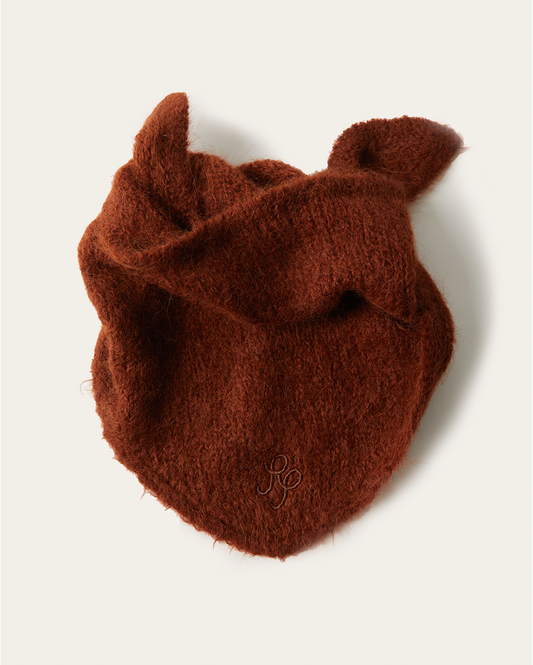 Triangle Scarf Alpaca Blend Brown