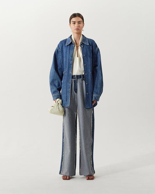 Jolene Shirt Organic Cotton Denim Washed Blue