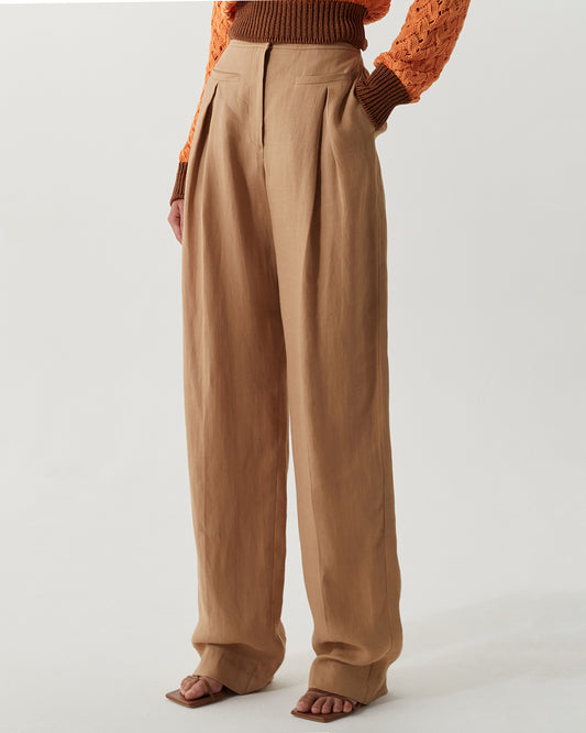 Piper Trousers Linen Beige