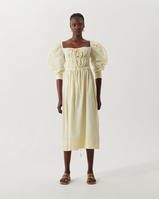 Nora Dress Organic Cotton Poplin Butter