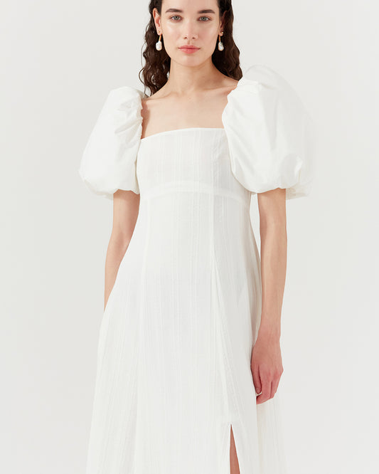 Oksana Dress Organic Cotton Off-White