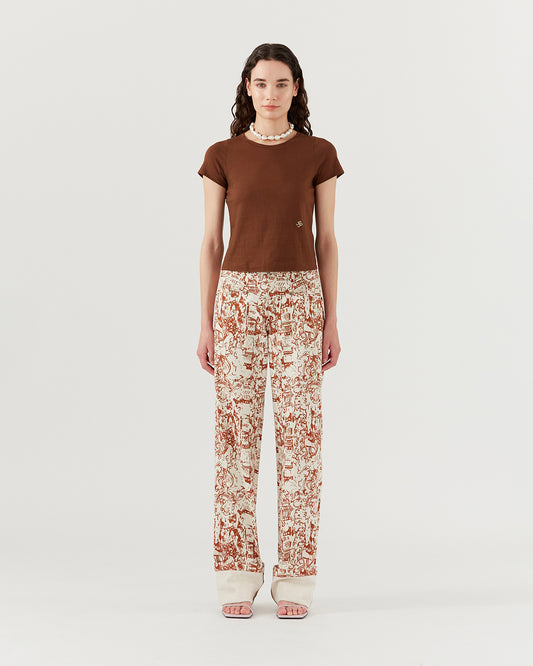 Adina T-Shirt Organic Cotton Jersey Brown