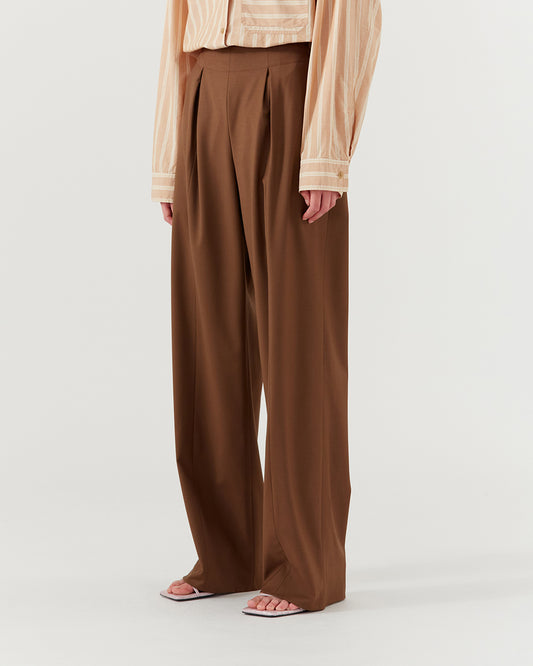 Reine Trousers Wool Blend Brown