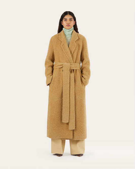 Gracie Coat Alpaca Wool Blend Camel