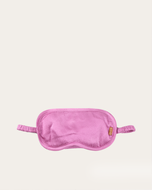 Eye Mask Hammered Silk Pink