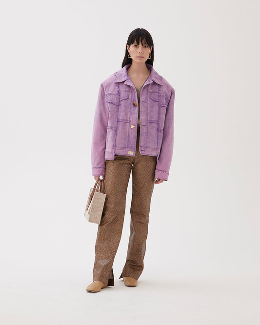 Blanca Jacket Organic Cotton Denim Purple