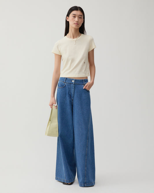 Linda Trousers Organic Cotton Denim Blue