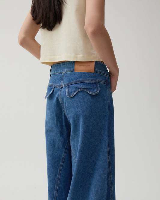 Linda Trousers Organic Cotton Denim Blue