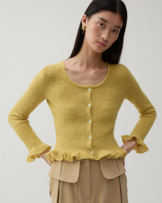 Savie Cardigan Alpaca Blend Yellow