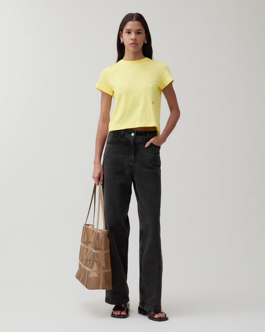 Maude Trousers Organic Cotton Denim Black