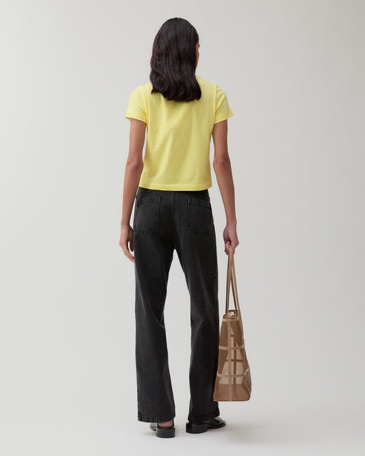 Maude Trousers Organic Cotton Denim Black