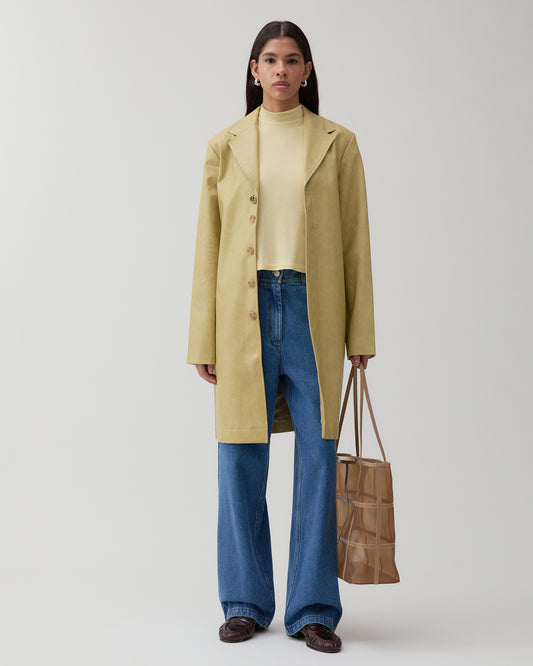 Samantha Jacket Faux Leather Beige