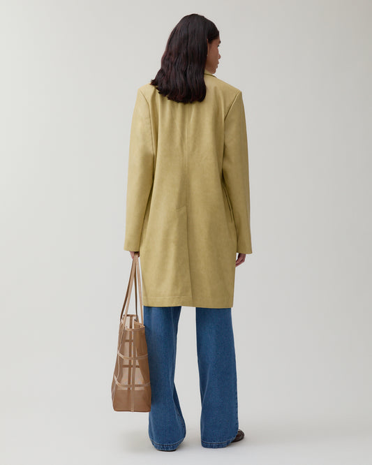 Samantha Jacket Faux Leather Beige