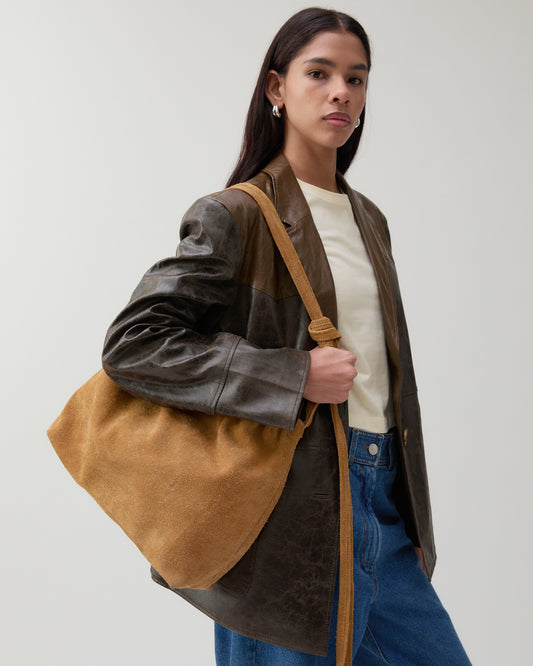Felix Tote Suede Tan
