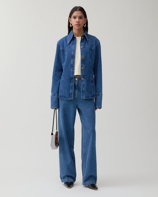 Camilla Shirt Organic Cotton Denim Blue