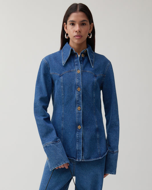 Camilla Shirt Organic Cotton Denim Blue