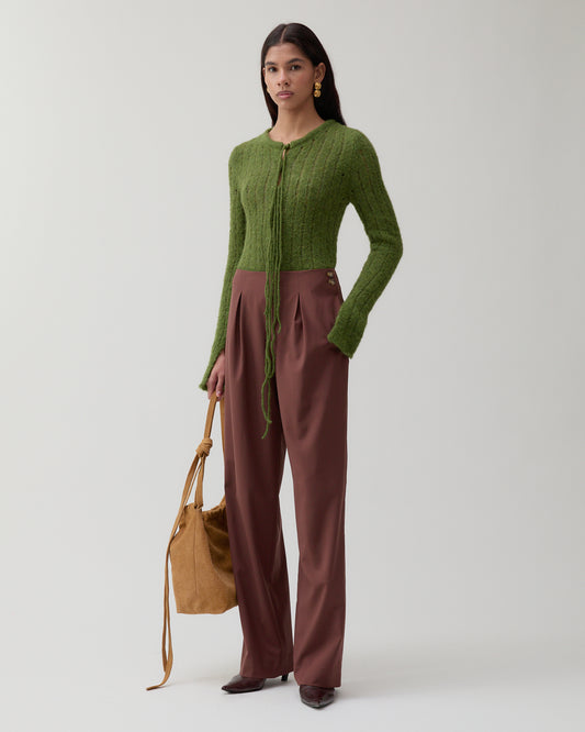 Reine Trousers Wool Blend Brown