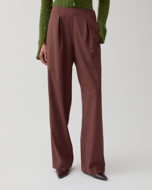 Reine Trousers Wool Blend Brown