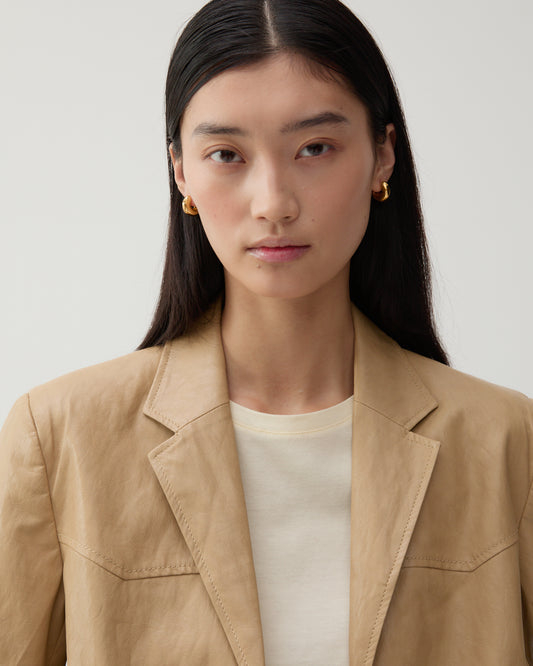 Molten Hinged Hoops Gold Plated