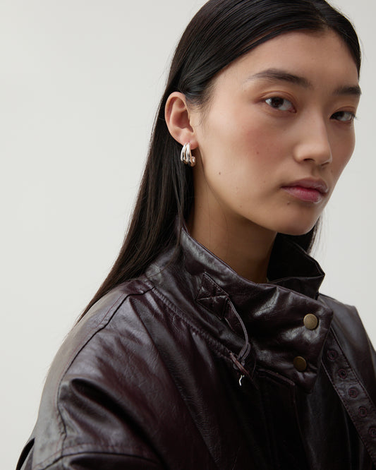 Double Hoops Silver Plated