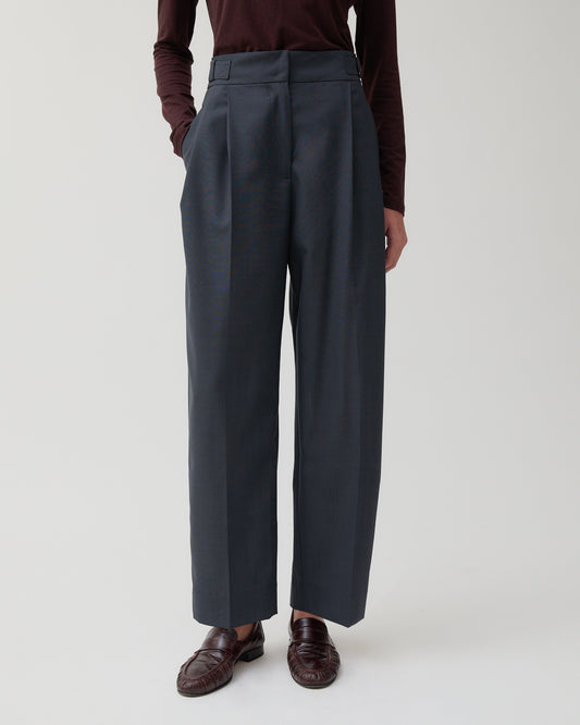 Eunah Trousers Wool Blend Suiting Slate