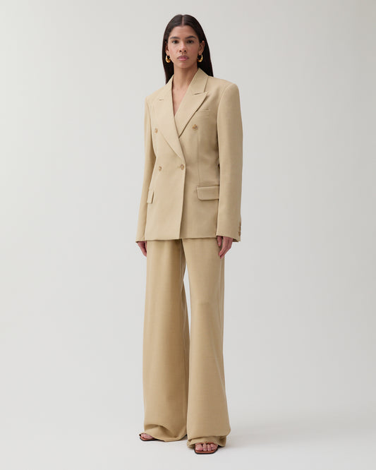 Sonia Trousers Tencel Blend Suiting Beige