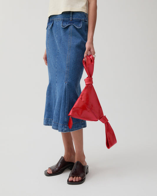 Monroe Skirt Organic Cotton Denim Blue
