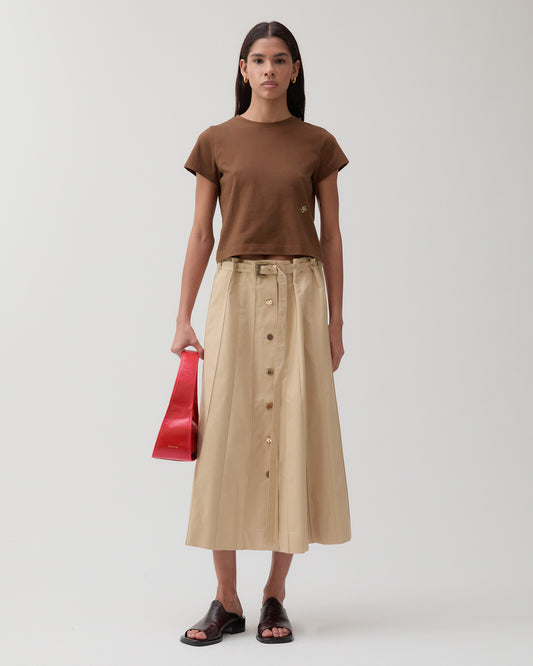 Adina T-Shirt Organic Cotton Jersey Brown