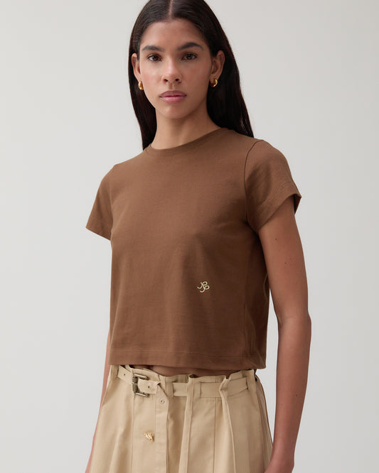 Adina T-Shirt Organic Cotton Jersey Brown