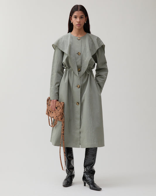 Alana Trenchcoat Taffeta Grey