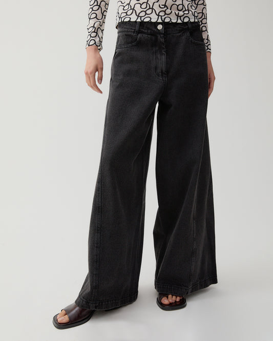 Linda Trousers Organic Cotton Denim Black