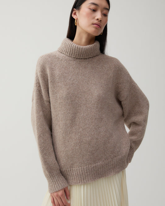 Claudia Sweater Chunky Alpaca Oat