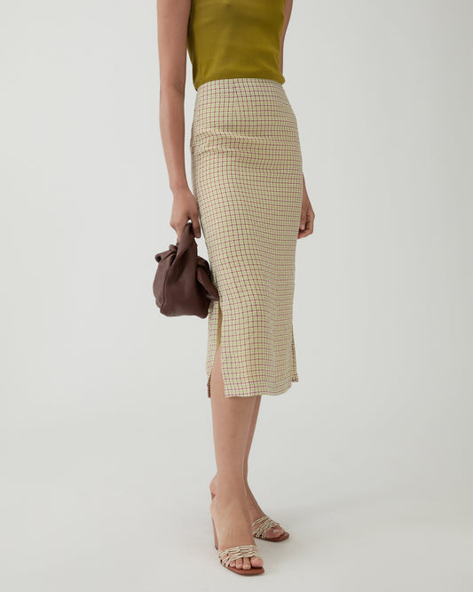 Justine Skirt Check Green