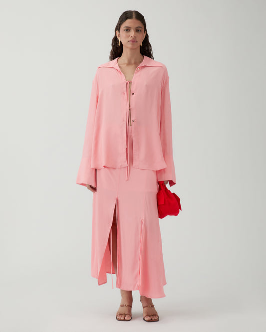 Saskia Shirt Crepe Viscose Pink