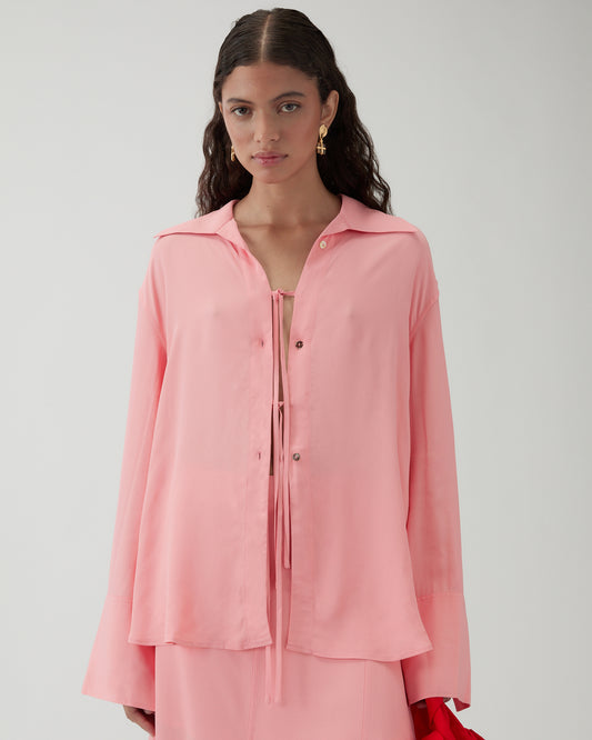 Saskia Shirt Crepe Viscose Pink