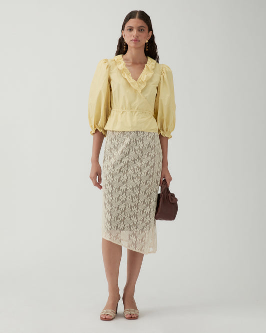 Luna Blouse Taffeta Yellow