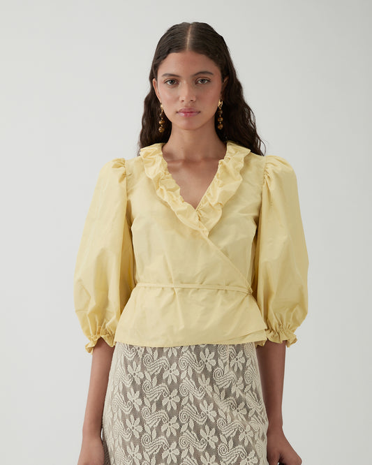 Luna Blouse Taffeta Yellow