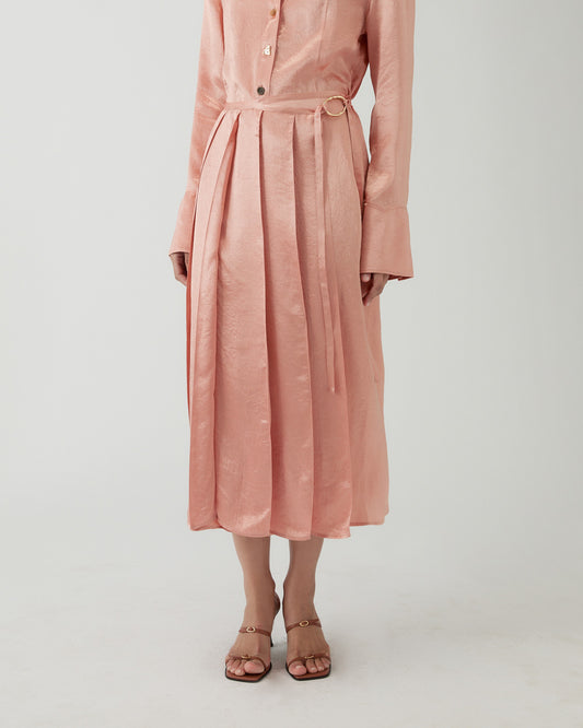 Alice Skirt Acetate Satin Pink