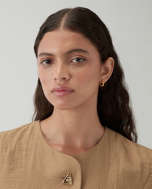 Mini Twirl Hoops Gold Plated