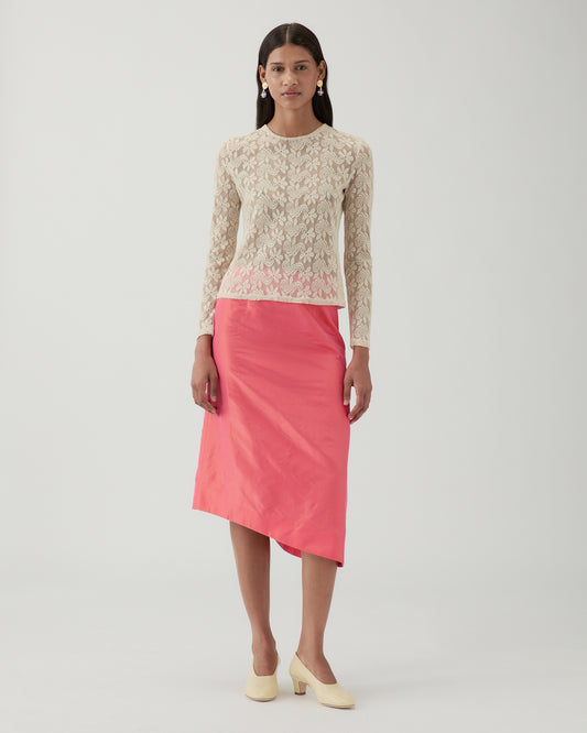 Bibi Top Floral Lace Cream