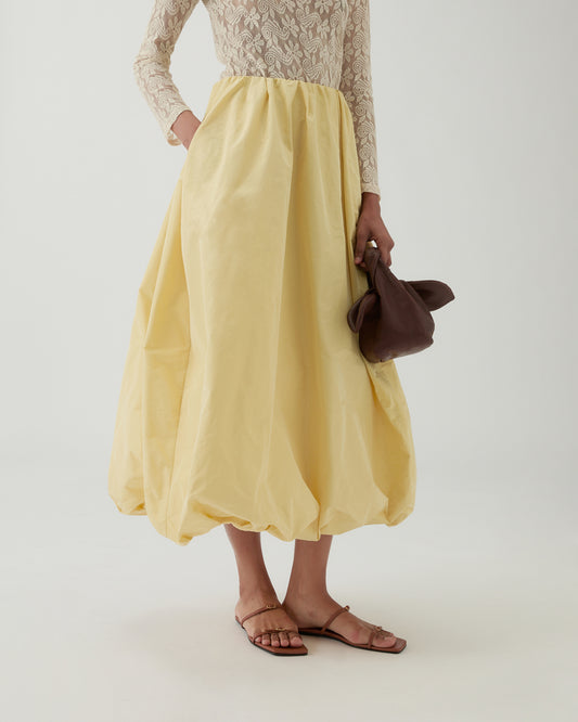 Flora Skirt Taffeta Yellow