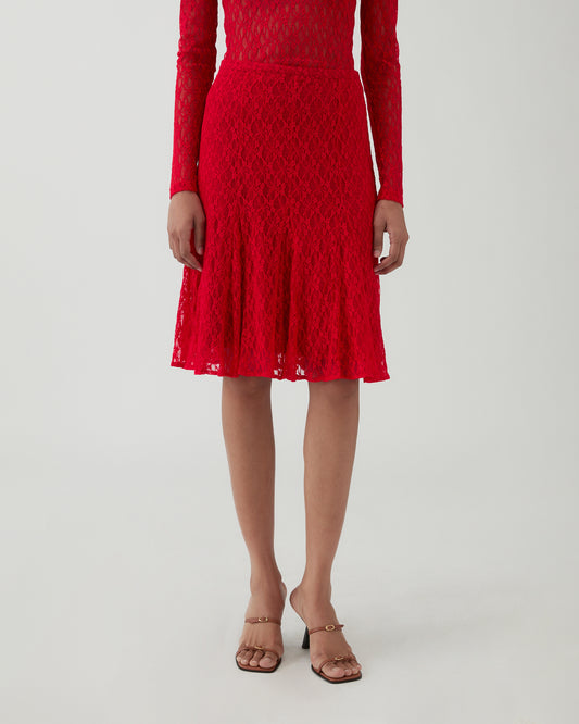 Taylor Skirt Lace Red