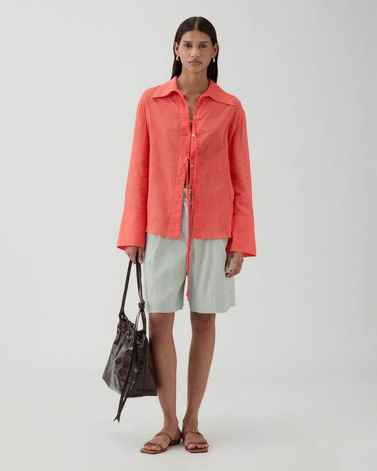 Saskia Shirt Cotton Coral