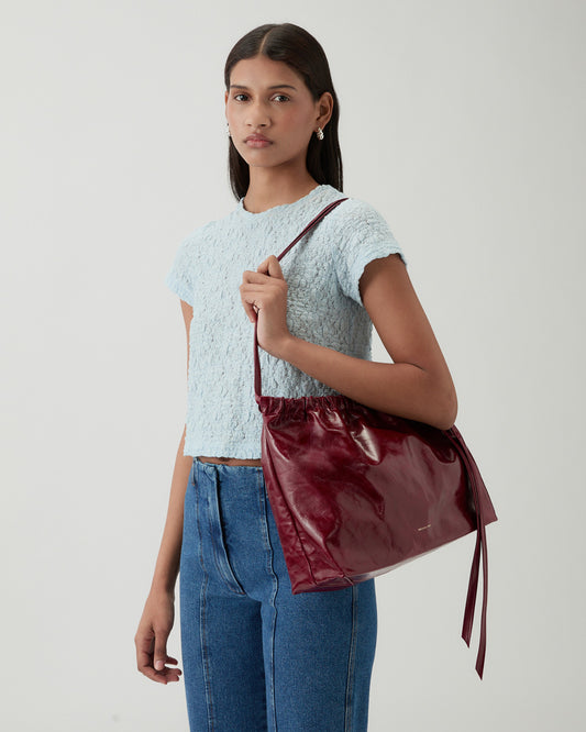 Felix Tote Leather Rubino