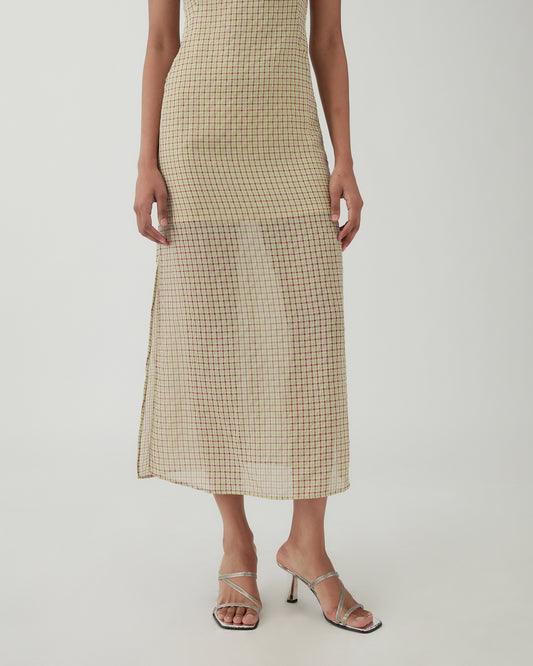 Kennedy Dress Check Green