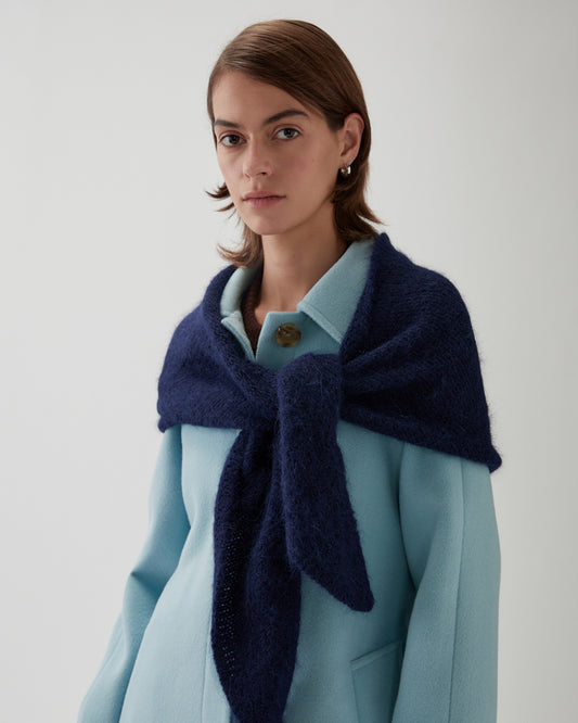 Maxi Triangle Scarf Alpaca Blend Navy