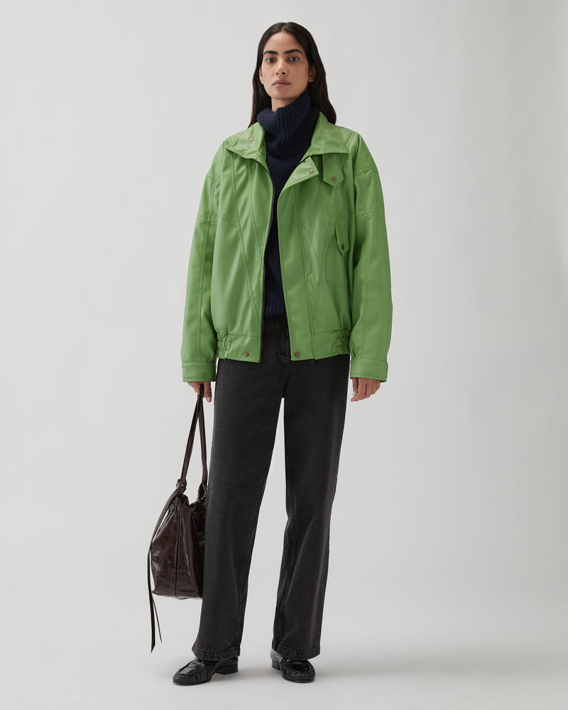 Madison Jacket Faux Leather Green